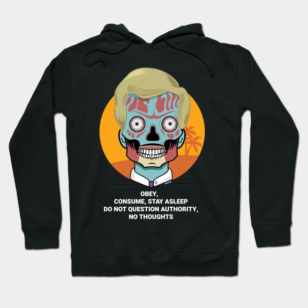 Skull faced Alien Hoodie by KOMPLO